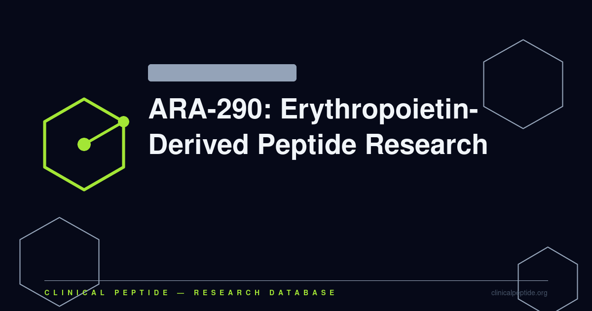 Abstract scientific motif representing ARA-290 erythropoietin-derived peptide tissue protection research.