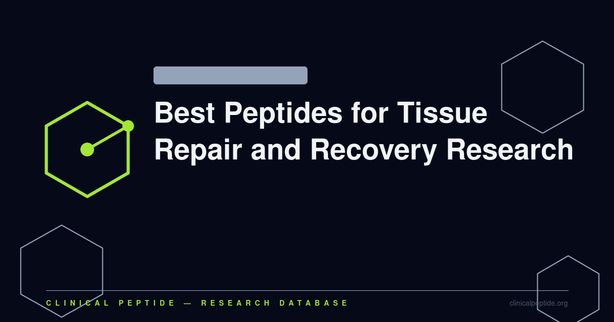 Abstract hexagonal molecule motif representing peptides studied in tissue repair and recovery research.