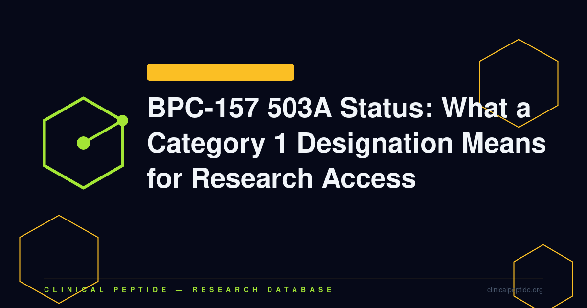 Abstract regulatory pathway motif representing BPC-157 503A compounding status review by the FDA PCAC advisory committee.