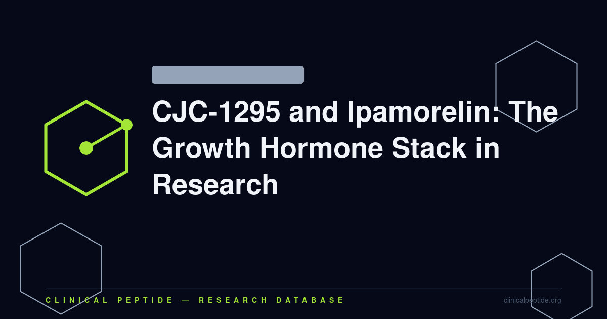 Geometric hexagonal pattern representing the CJC-1295 and Ipamorelin growth hormone secretagogue research stack.