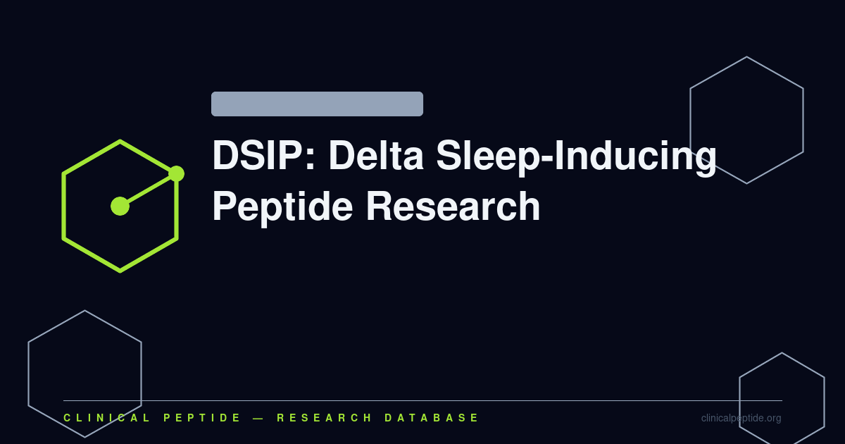 Hexagonal geometric motif representing Delta Sleep-Inducing Peptide DSIP neurophysiology research.