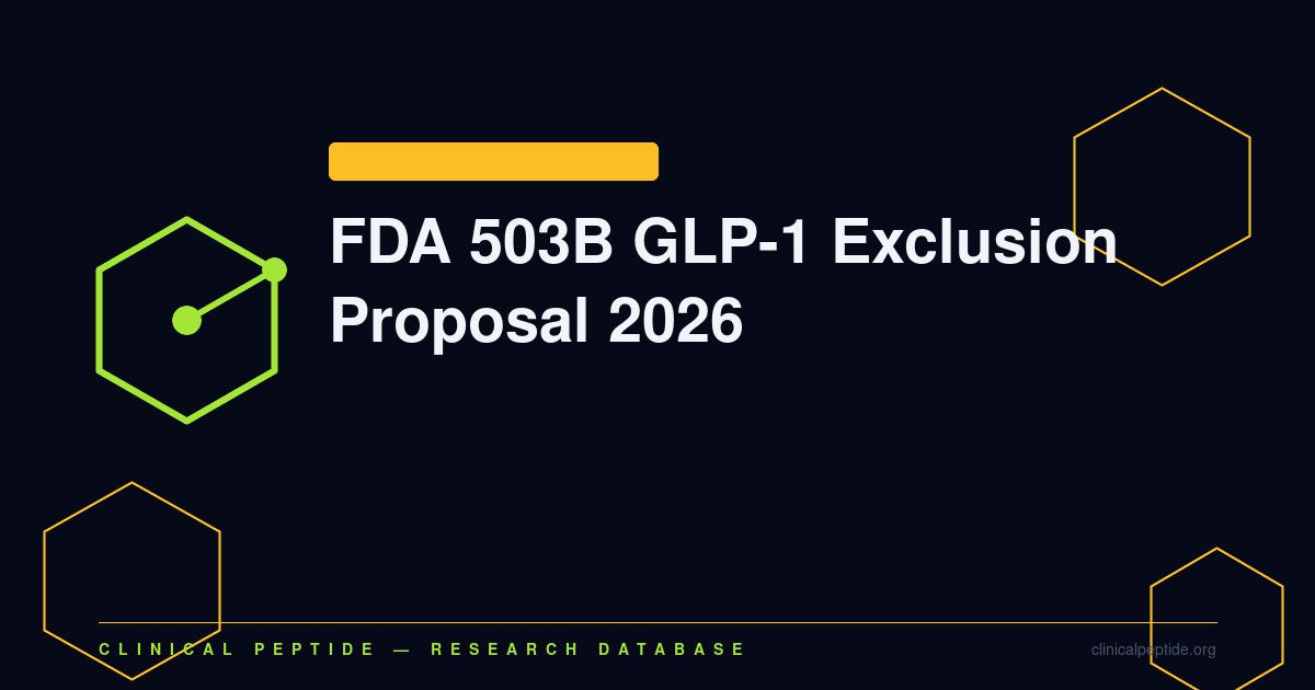 Geometric scientific pattern representing the FDA 503B GLP-1 exclusion proposal and compounding policy research.