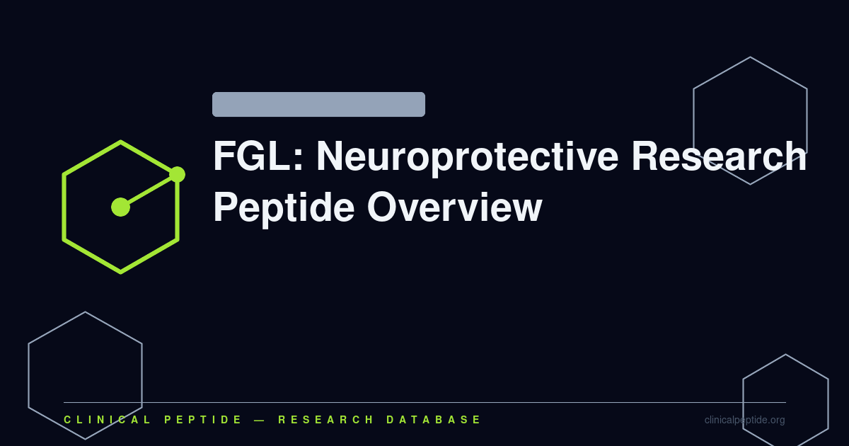 Geometric hexagonal motif representing FGL NCAM-derived neuroprotective peptide preclinical research.