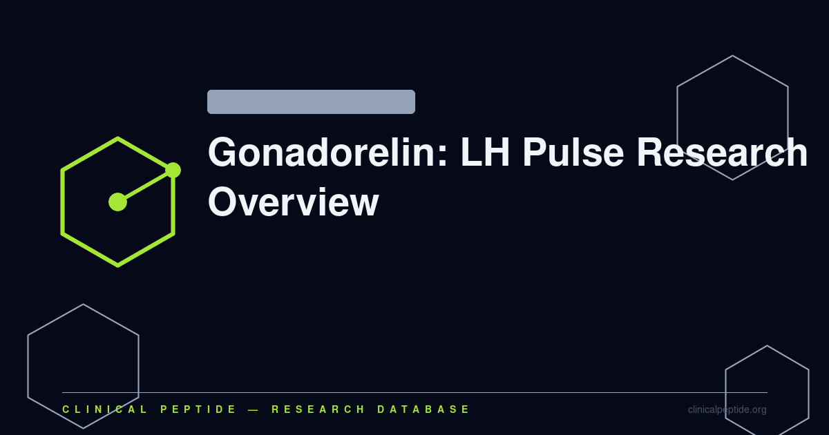 Geometric hexagonal pattern representing Gonadorelin GnRH analogue and luteinizing hormone pulse research.