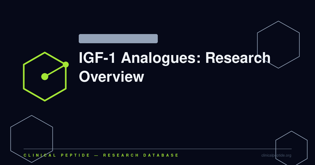Abstract geometric pattern representing IGF-1 analogues insulin-like growth factor receptor research overview.