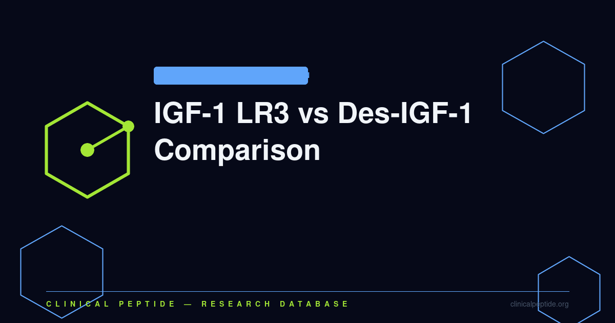 Abstract scientific diagram representing IGF-1 LR3 and Des-IGF-1 analogue binding affinity comparison.