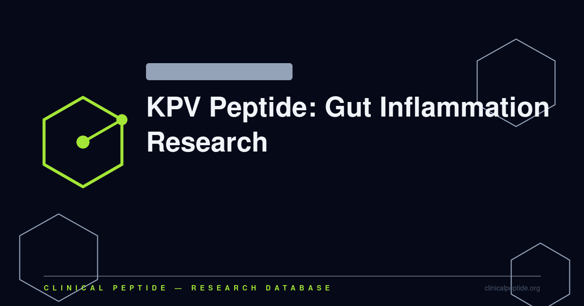 Molecular hexagonal motif representing KPV tripeptide gut inflammation and mucosal research findings.