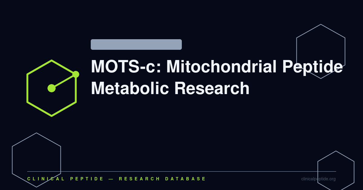 Abstract geometric pattern representing MOTS-c mitochondrial-derived peptide and metabolic homeostasis research.