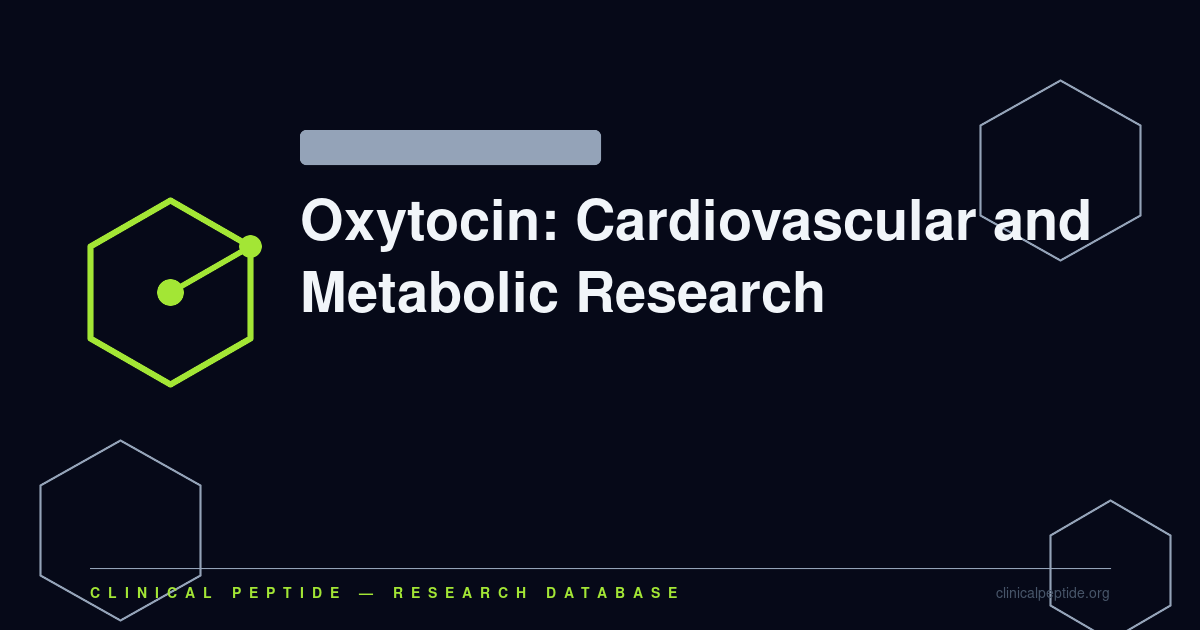 Abstract scientific diagram representing Oxytocin neuropeptide cardiovascular and metabolic research.