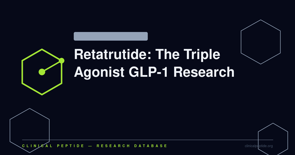 Abstract scientific diagram representing Retatrutide triple agonist GLP-1, GIP, and glucagon receptor research.