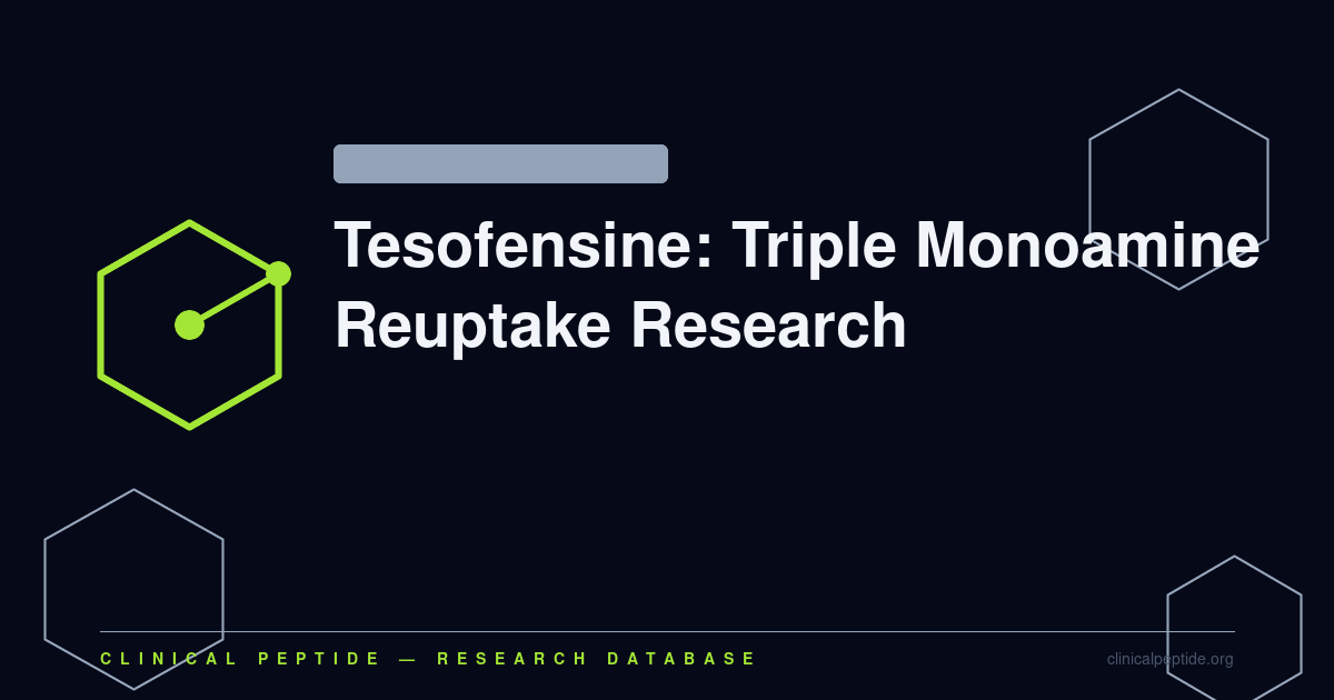 Abstract molecular pattern representing Tesofensine triple monoamine reuptake inhibitor research overview.