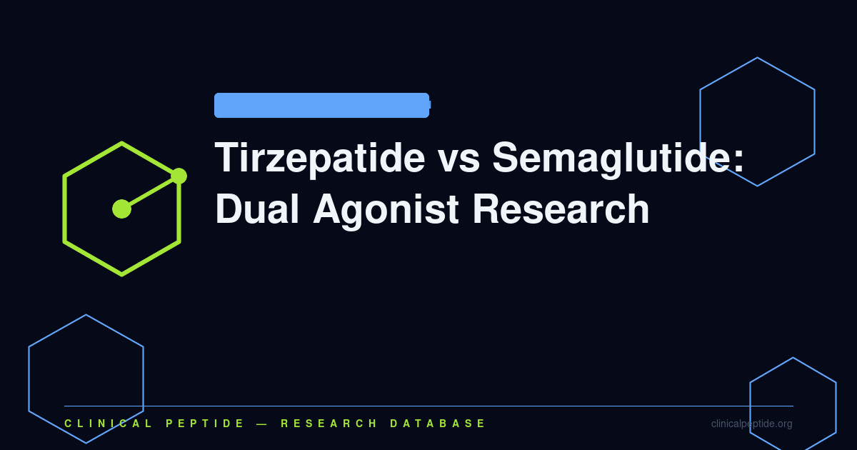 Abstract molecular motif representing the Tirzepatide and Semaglutide GLP-1 receptor agonist comparison.