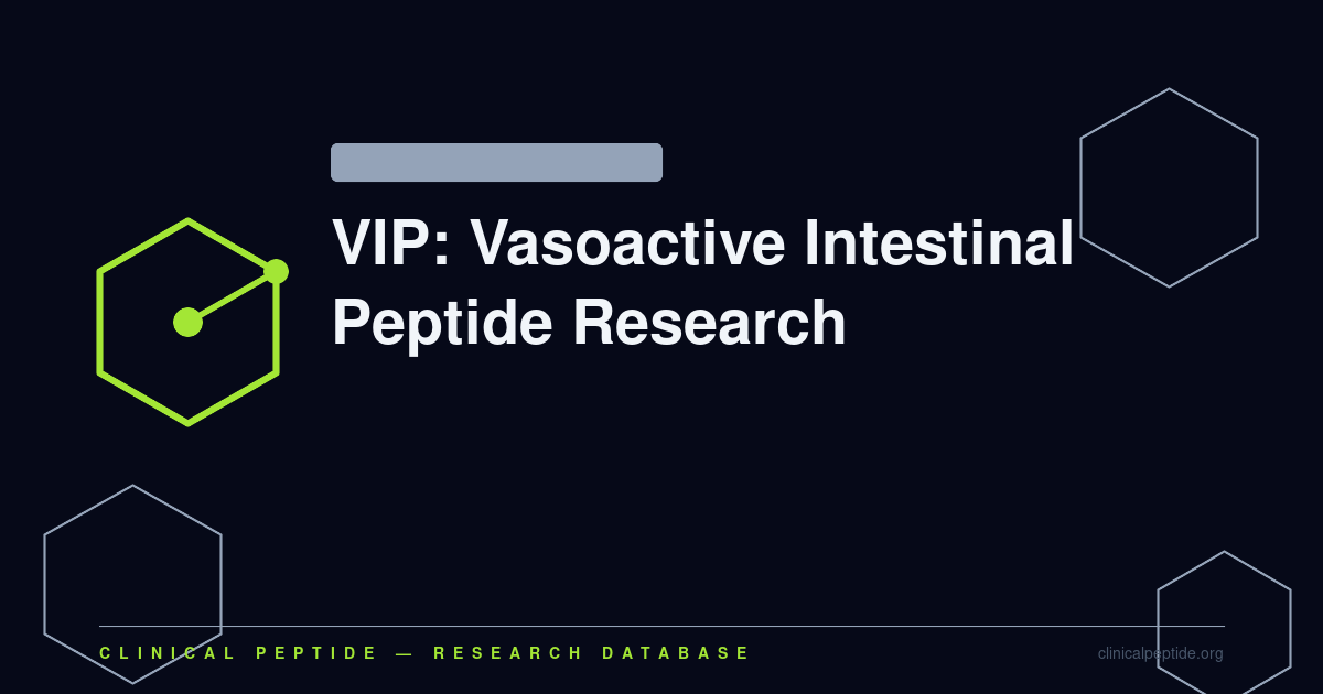 Abstract scientific pattern representing Vasoactive Intestinal Peptide VIP multi-system research overview.